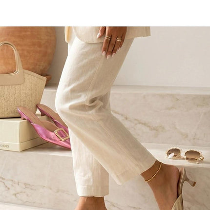 Solea Heeled Sandals with Cushioned Insole and Elegant Design