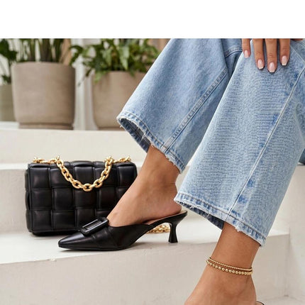 Solea Heeled Sandals with Cushioned Insole and Elegant Design