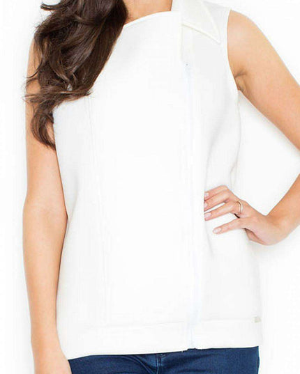 Chic Sporty Sleeveless Gilet with Classic Lapel - Katrus Vest