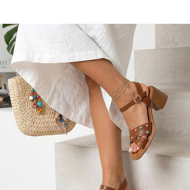 Solea Professional Heel Sandals - Comfortable Cushioned Footbed, Styli