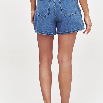 Makadamia Women's Denim Shorts with Stretch Fabric and Classic Fit