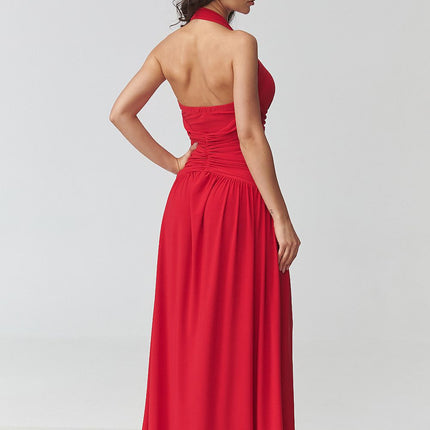 Makadamia Elegant Long Dress with Sleeveless Design and Pockets