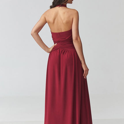 Makadamia Elegant Long Dress with Sleeveless Design and Pockets