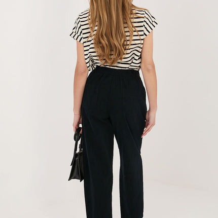 Rue Paris Women's Professional Corduroy Trousers with Stretch Fit