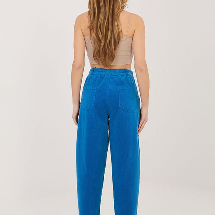 Rue Paris Women's Professional Corduroy Trousers with Pockets, Slim Fi