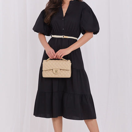Italy Moda Elegant Daydress with Pockets and Lightweight Fabric
