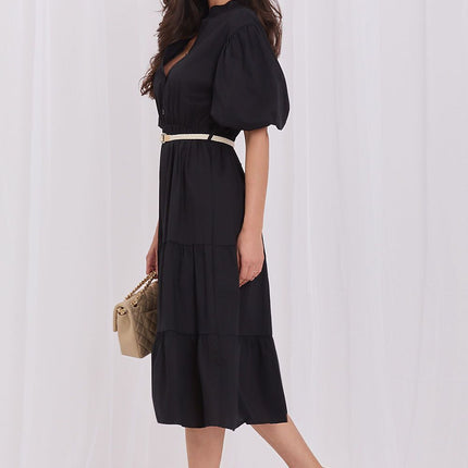 Italy Moda Elegant Daydress with Pockets and Lightweight Fabric