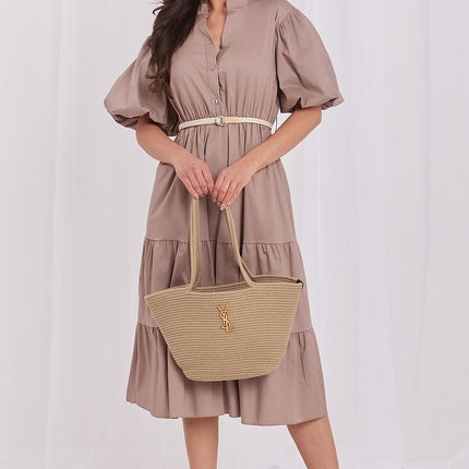 Italy Moda Elegant Daydress with Pockets and Lightweight Fabric