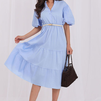 Italy Moda Elegant Daydress with Pockets and Lightweight Fabric