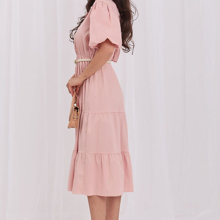 Italy Moda Elegant Daydress with Pockets and Lightweight Fabric