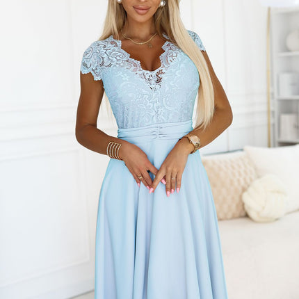 Numoco Elegant Evening Dress with A-line Silhouette and Sleeveless Des