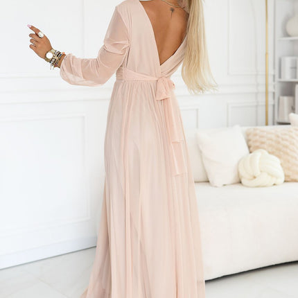 Numoco Elegant Long Dress with Sleeveless Design and Flattering Fit