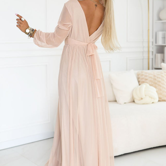 Numoco Elegant Long Dress with Sleeveless Design and Flattering Fit