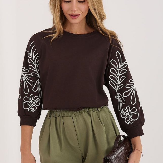 Rue Paris Women's Professional Lightweight Sweatshirt with Pockets