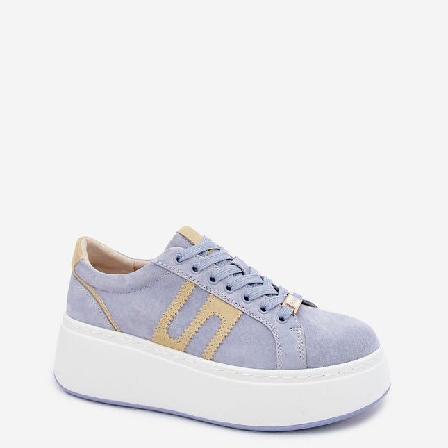 Step in Style Women's Platform Sneakers with Cushioned Insole & Non-Sl