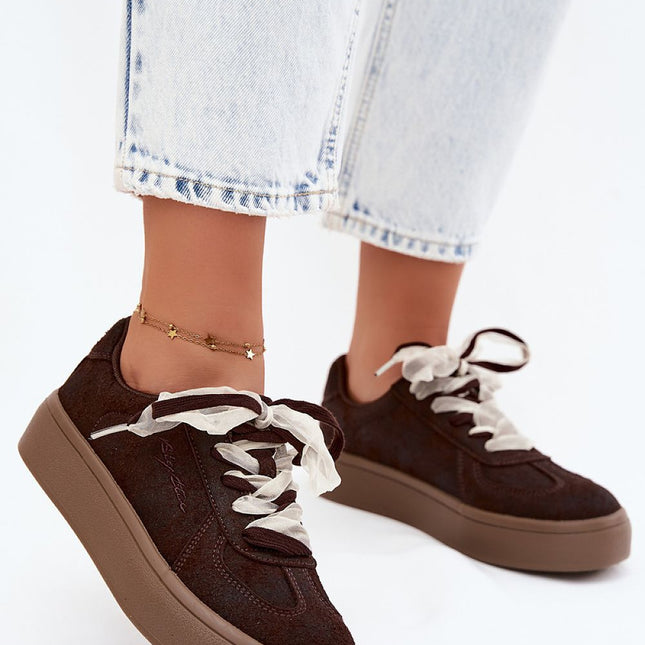 Step in Style Women's Platform Sneakers with Cushioned Insole & Slip-O