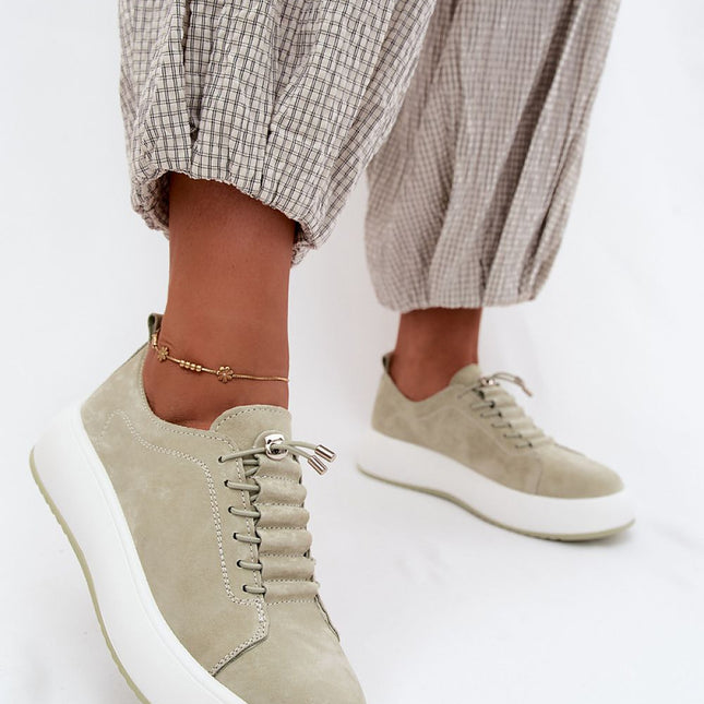 Step in Style Women's Platform Sneakers with Cushioned Insole & Slip-O