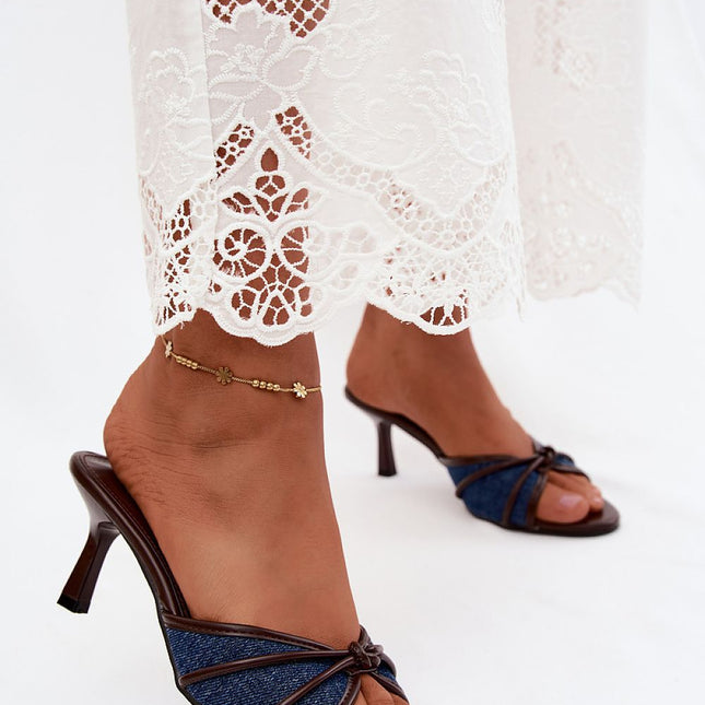 Step in Style Women's Heeled Sandals with Comfortable Cushioned Footbe