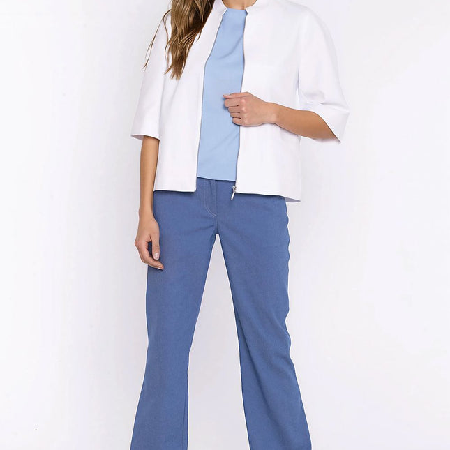 Nife Women's Professional Denim Jacket with Classic Fit and Button Clo