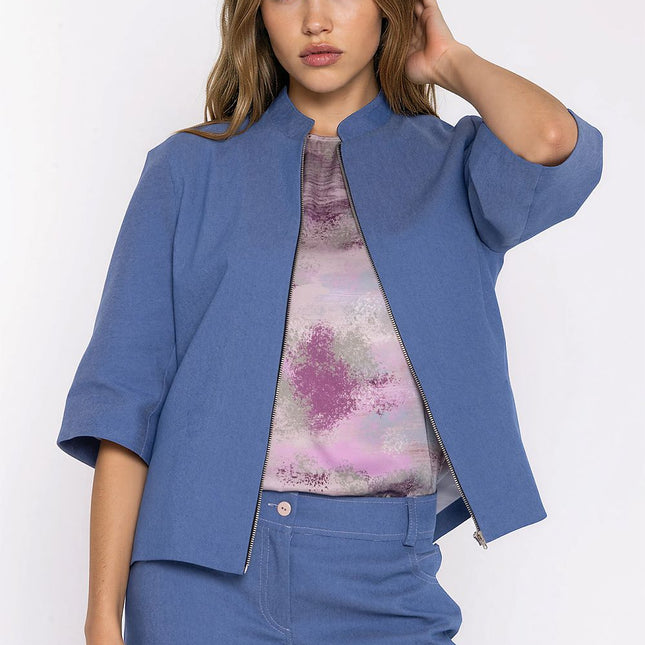 Nife Women's Professional Denim Jacket with Classic Fit and Versatile