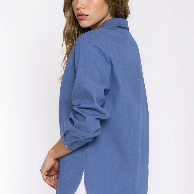 Nife Professional Long Sleeve Shirt with Soft Fabric and Tailored Fit
