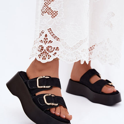 Step in Style Women's Platform Sandals with Cushioned Footbed and Adju