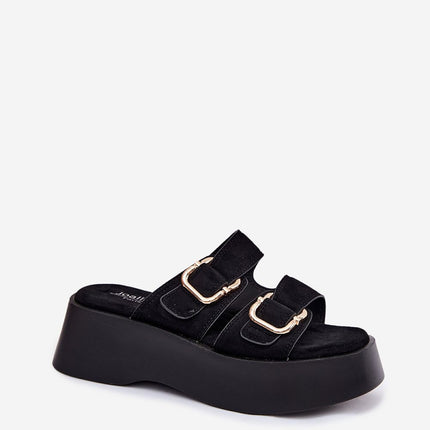 Step in Style Women's Platform Sandals with Cushioned Footbed and Adju