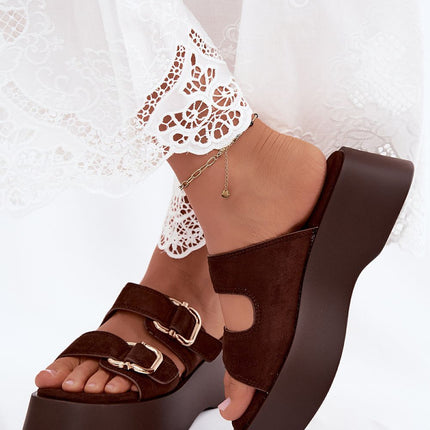 Step in Style Women's Platform Sandals with Cushioned Footbed and Adju