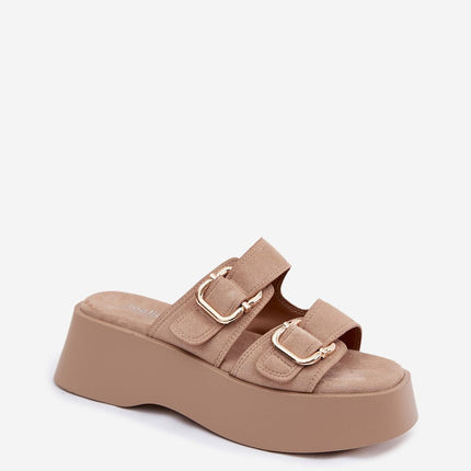Step in Style Women's Platform Sandals with Cushioned Footbed and Adju