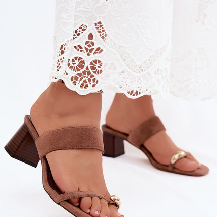 Step in Style Women's Heeled Sandals with Cushioned Footbed & Adjustab