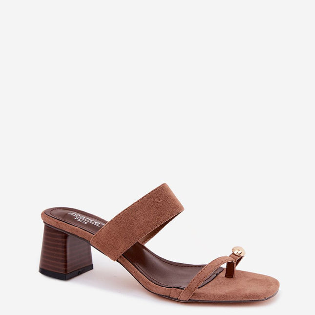 Step in Style Women's Heeled Sandals with Cushioned Footbed & Adjustab
