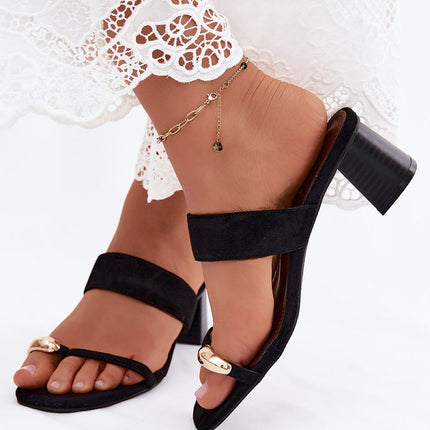 Step in Style Women's Heeled Sandals with Cushioned Footbed & Adjustab
