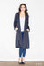 Elegant Knitwear Coat with Waist Tie and Side Pockets