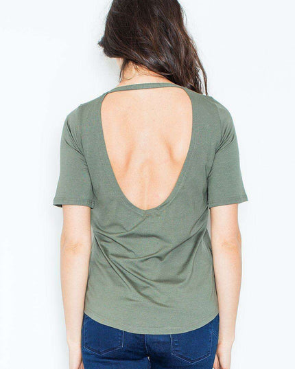 Stylish Asymmetrical Blouse with Eye-Catching Back Detail