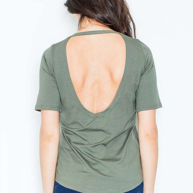 Stylish Asymmetrical Blouse with Eye-Catching Back Detail