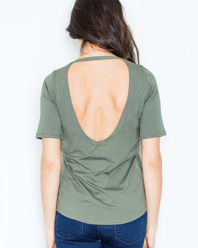 Stylish Asymmetrical Blouse with Eye-Catching Back Detail