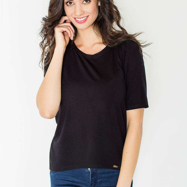 Chic Asymmetrical Blouse with Unique Draped Back Design