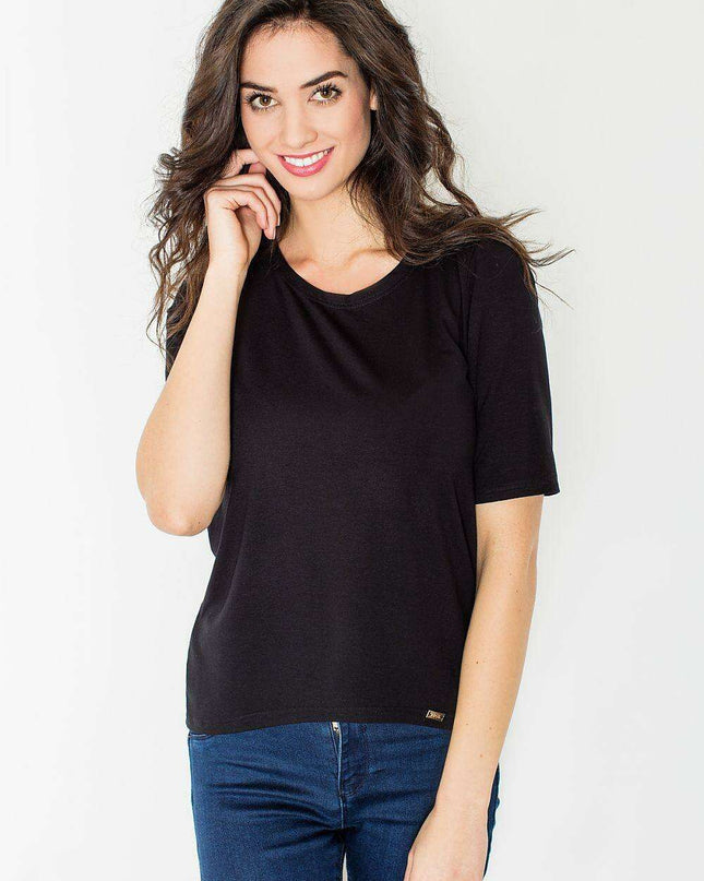 Chic Asymmetrical Blouse with Unique Draped Back Design