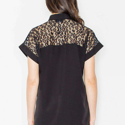 Chic Mesh-Designed Blouse by Figl