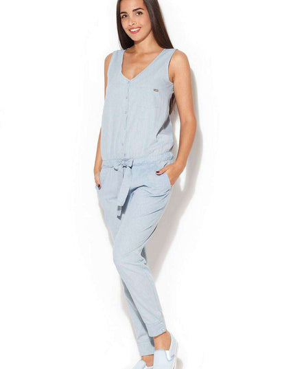 Chic Pearl-Embellished Women's Cotton Denim Overalls for Effortless Style