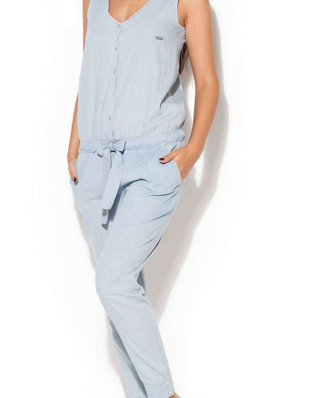 Chic Pearl-Embellished Women's Cotton Denim Overalls for Effortless Style
