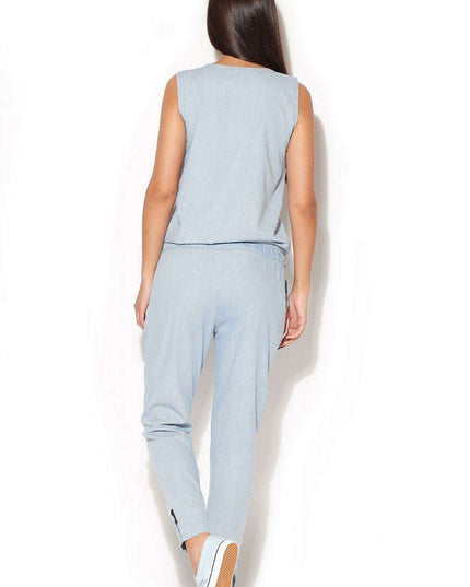 Chic Pearl-Embellished Women's Cotton Denim Overalls for Effortless Style