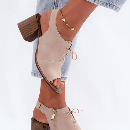 Step in Style Women's Heel Sandals - Comfortable Cushioning & Elegant