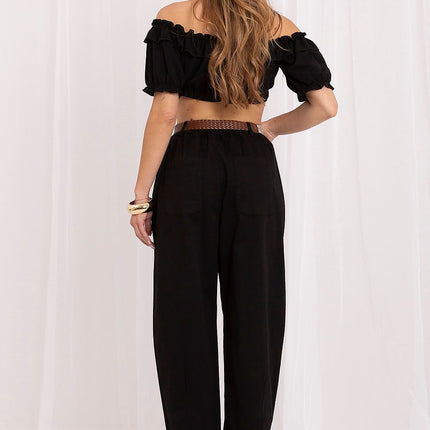 Italy Moda Women's Professional Trousers with Stretch Fabric and Pocke