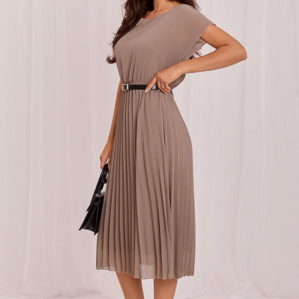 Rue Paris Elegant Daydress with Pockets and Belted Waist - Professiona