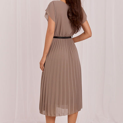 Rue Paris Elegant Daydress with Pockets and Belted Waist - Professiona