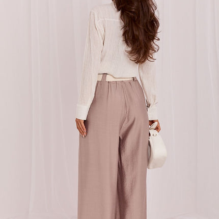 Rue Paris Women's Professional Trousers with Stretch Fabric and Pocket