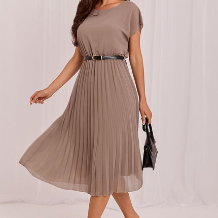 Rue Paris Elegant Daydress with Pockets and Belted Waist - Professiona