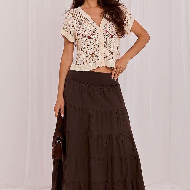 Italy Moda Elegant Long Skirt with Comfortable Fit and Chic Design