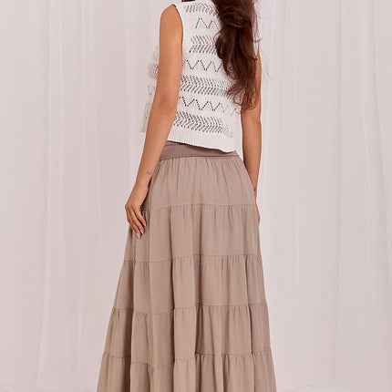 Italy Moda Elegant Long Skirt with Flattering A-Line Cut and Soft Fabr